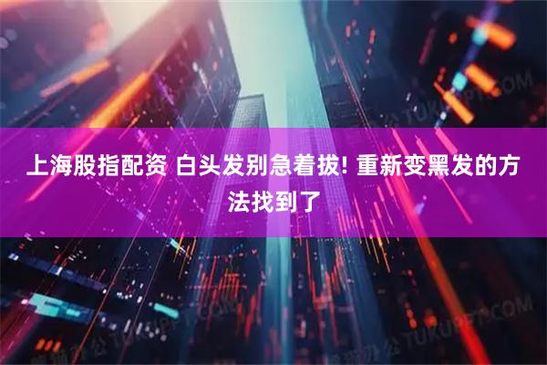 上海股指配资 白头发别急着拔! 重新变黑发的方法找到了